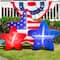 Glitzhome® 6ft. Lighted Patriotic American Inflatable Stars Décor